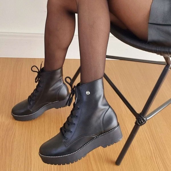 Coturno Verniz Bota Coturno Salto Via Marte Via Marte Bota Coturno